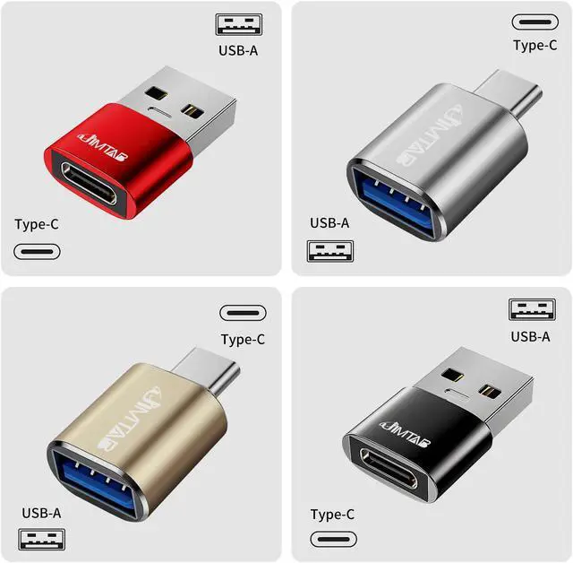 Alt view image 7 of 7 - USB C Mini Adapter (4 Pack), JIMTAB USB C to USB 3.0, High-Speed Data Transfer, USB-C to USB Female Adapter for MacBook Pro 2023, iPad Pro 2023, Samsung Galaxy Book, Dell XPS and More Type C Devices
