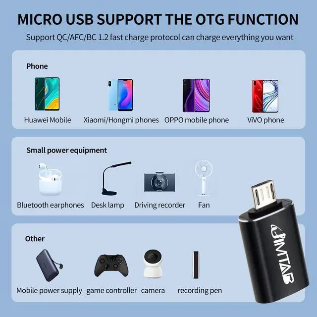 Alt view image 2 of 7 - USB C to Micro USB Adapter, JIMTAB USB C to USB 3.0 Converters USB C to USB Chargers Adapter(6 Pack), Compatible with old Android phones, Smart Fans, Digital Cameras, Security Cameras, Desk Lamps