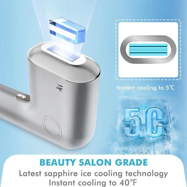 Alt view image 5 of 7 - At-Home Ice Laser Hair Removal for Women and Men, IPL Hair Removal Painless Permanent Device with Rapid Cooling, Hair Removal Safe and Long-lasting for Reducing In Hair Growth for Body & Face