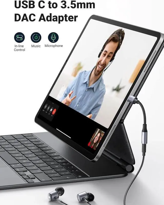 Alt view image 5 of 7 - USB C to 3.5mm Audio Adapter Headphone Jack Adapter, JIMTAB USB C to Aux Audio Dongle Cable Cord Compatible with iPhone 15 Pro Max/15 Pro/15, Samsung Galaxy S24/S23/S22/S21 Ultra, iPad Pro, Pixel 8