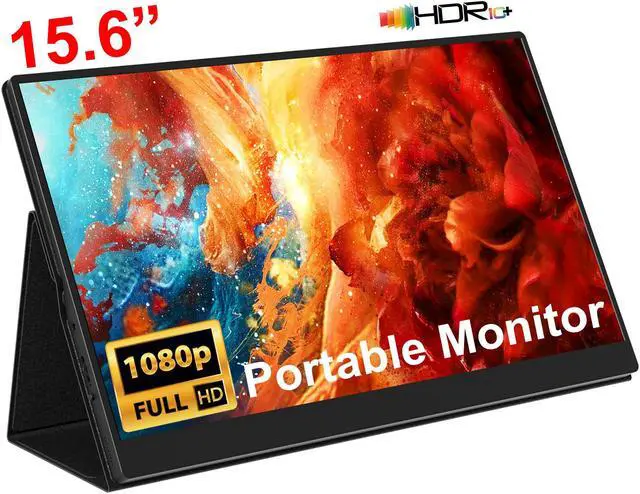 Main image of JIMTAB Portable Monitor 15.6" IPS, FHD 1080P HDR monitor 100% sRGB gaming Monitor with Mini HDMI USB-C Second External Monitor dual speakers for laptop Desktop Phones Tablet PS5/4 Xbox Switch