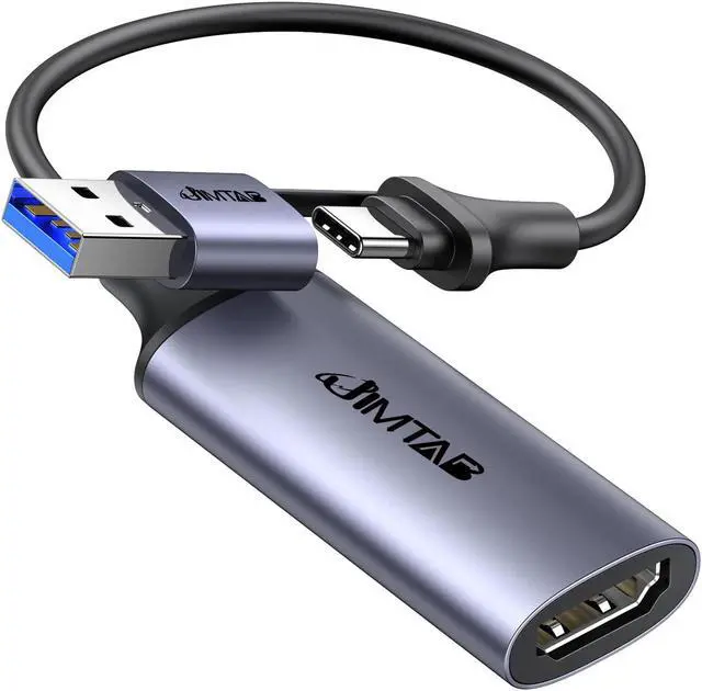 Main image of JIMTAB USB 3.0 USB C to HDMI Video Capture Card, 4K HDMI to USB Capture Card Full HD 1080P USB 3.0 Capture Video and Audio Recording for Gaming, Streaming, Teaching, Video Conference