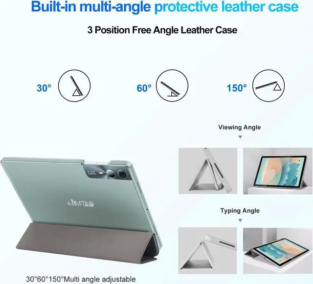 Alt view image 7 of 7 - JIMTAB 2K Vivid Tablet, Smooth HD 4K video 11" Android 14 Tablets, 18GB+128GB Octa Core Gaming Tablet, 13+5MP Camera, Large 9000mAh, Hi-Res Stereo 4 Speakers, Split Screen, Face Recognition Green