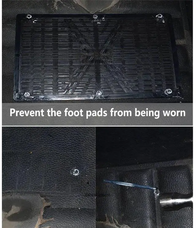 Alt view image 3 of 6 - Universal Car Floor Mat Pad Heel Foot Carpet Pedal Patch Cover Anti-Skid Pedal Mat