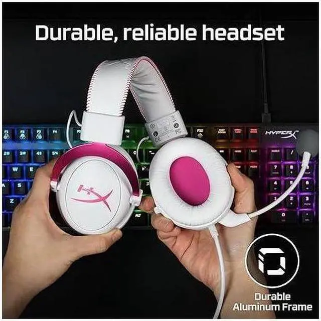 Alt view image 5 of 6 - HyperX Cloud II Gaming Headset with 7.1 Virtual Surround Sound USB Audio Control Box Included Pink PS4/PC/Xbox/Switch 4P5E0AA
