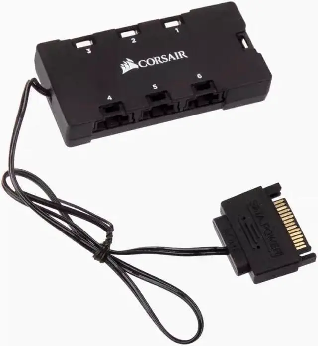 Main image of Corsair CO-8950020 6-Port RGB LED Hub for Corsair RGB Lightning Node Core iCue