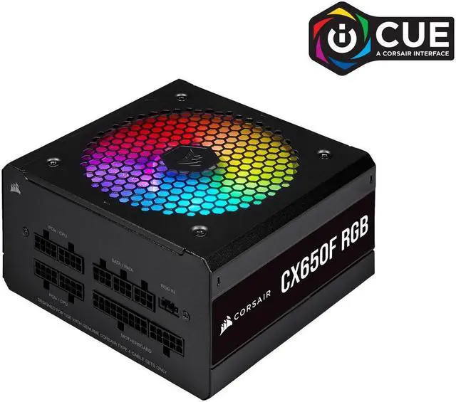 Main image of CORSAIR CX-F RGB Series CX650F RGB 650W 80 PLUS Bronze Fully Modular ATX Power Supply, CP-9020217-NA