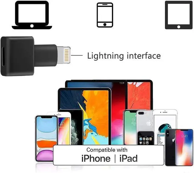 Alt view image 5 of 7 - 3Pack Lightning Extender Adapter  MFI Certified iPhone Charger Extension dongle Male to Female Dock Extender for iPhone 14 13 12 11 X XS XR 8 7 6 5 iHome Transfer Audio Video Data Charging