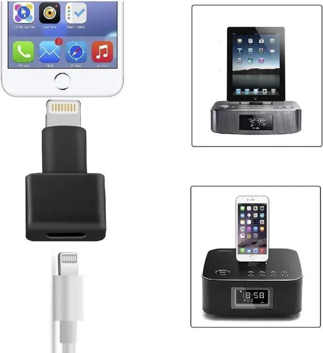 Alt view image 6 of 7 - 3Pack Lightning Extender Adapter  MFI Certified iPhone Charger Extension dongle Male to Female Dock Extender for iPhone 14 13 12 11 X XS XR 8 7 6 5 iHome Transfer Audio Video Data Charging