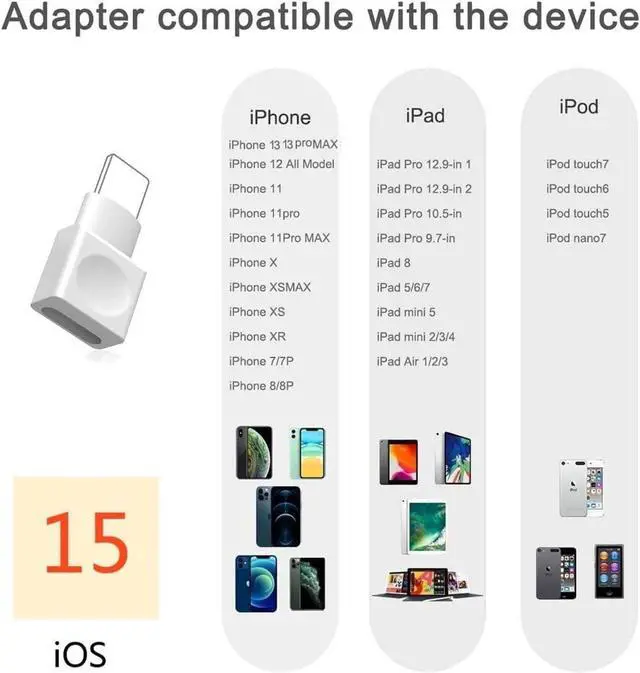 Alt view image 7 of 7 - 3Pack Lightning Extender Adapter  MFI Certified iPhone Charger Extension dongle Male to Female Dock Extender for iPhone 14 13 12 11 X XS XR 8 7 6 5 iHome Transfer Audio Video Data Charging