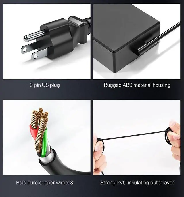 Alt view image 5 of 7 - 240W Zephyrus Charger ADP-240EB B Fit for ASUS ROG Zephyrus G14 G15 M16 G16 S15 S17, ROG Flow X16 GV601, ROG Strix Scar Charger, ASUS 240W Charger