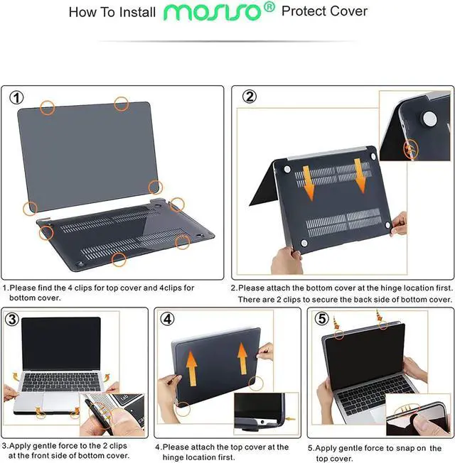 Alt view image 7 of 7 - MOSISO Compatible with MacBook Air 13 inch Case 2022 2021 2020 2019 2018 Release A2337 M1 A2179 A1932 Retina Display, Plastic Hard Shell&Bag&Keyboard Skin&Webcam Cover&Screen Protector,Black