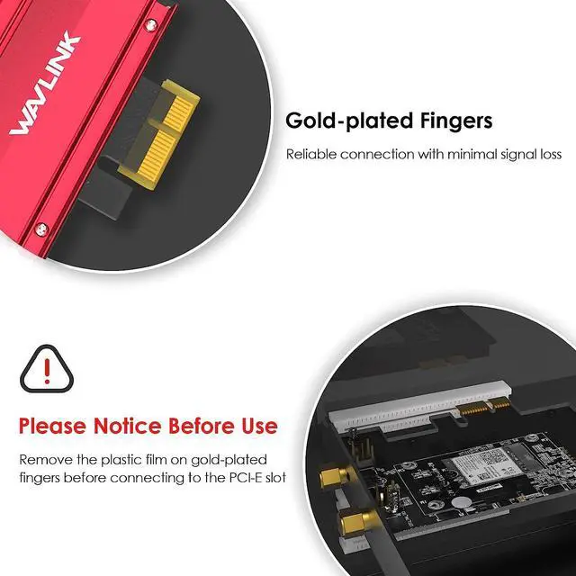 Alt view image 6 of 7 - 2025 New AX5400M WiFi 6E PCIe Network Card Tri-Band AX210 Wireless Adapter with Bluetooth 5.3 MU-MIMO WPA3 OFDMA Low-Profile Bracket Heat Sink for Windows 11/10 PC