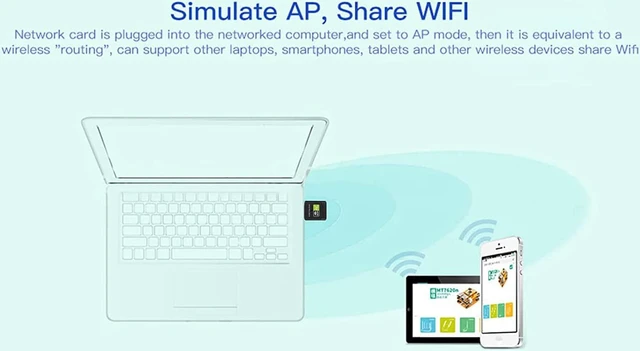 Alt view image 4 of 7 - Free Driver USB WiFi Adapter for PC, AC600M USB WiFi Dongle 802.11ac Wireless Network Adapter with Dual Band 2.4GHz/5Ghz for Desktop Laptop Support Windows 10/8/7/XP