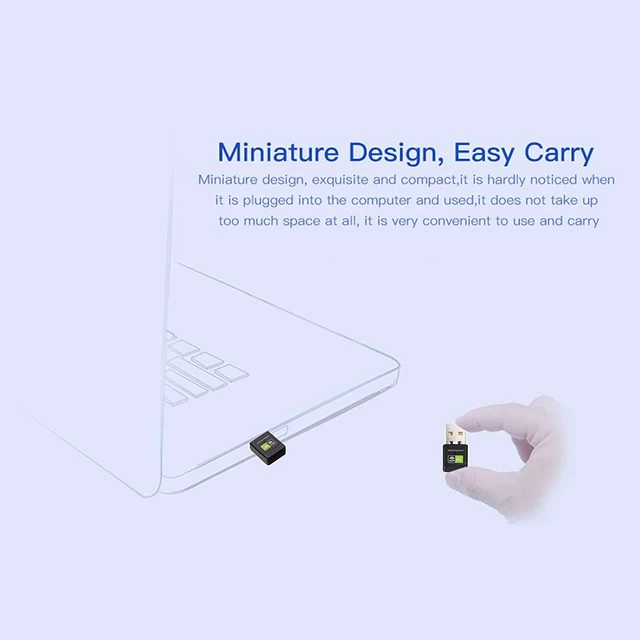 Alt view image 5 of 7 - Free Driver USB WiFi Adapter for PC, AC600M USB WiFi Dongle 802.11ac Wireless Network Adapter with Dual Band 2.4GHz/5Ghz for Desktop Laptop Support Windows 10/8/7/XP