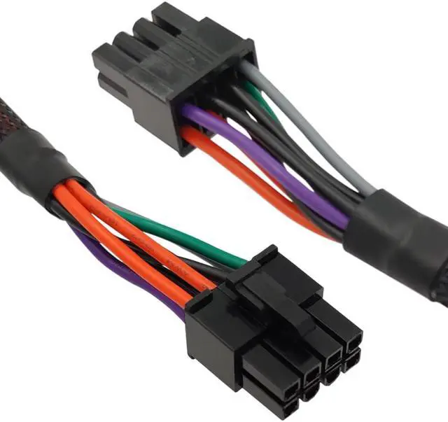 Alt view image 3 of 4 - YEZriler 24 Pin to 8 Pin ATX PSU Power Adapter Sleeved Cable for DELL Optiplex 3020 5040 7020 9020 Precision T1700 13-inch(33cm)