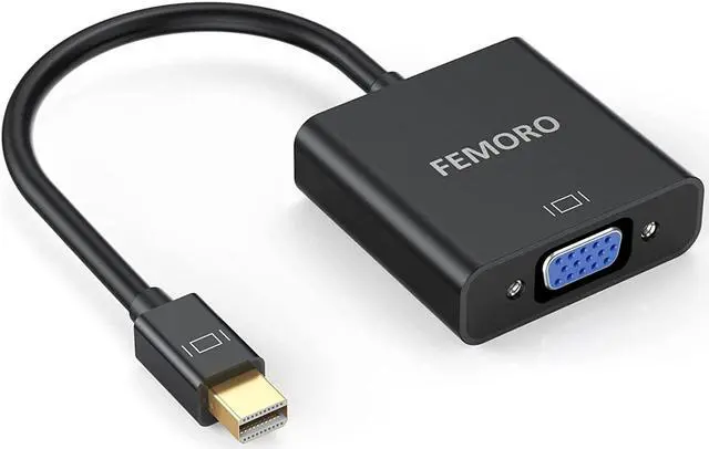 Main image of Mini DisplayPort to VGA Adapter Mini Display Port DP to VGA Cable Converter Male to Female Thunderbolt and Thunderbolt 2 Port Compatible with Monitor