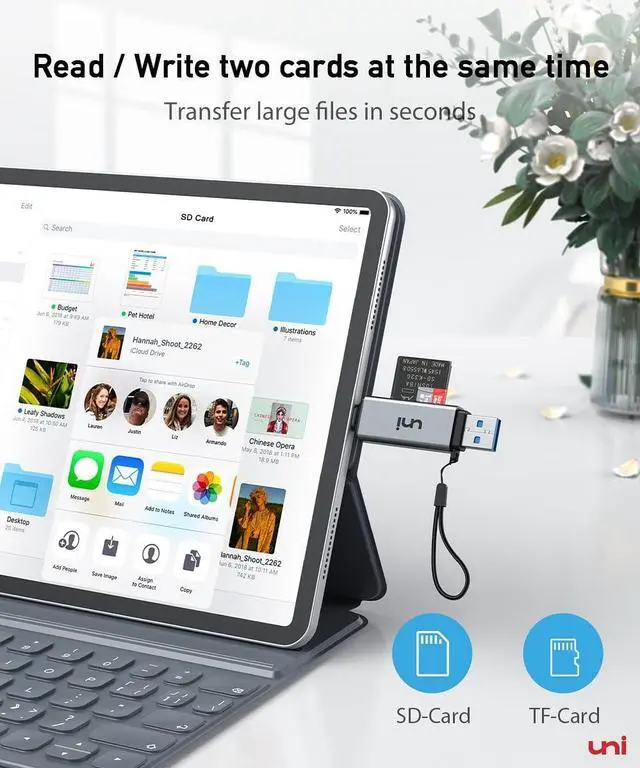 Alt view image 5 of 7 - SD Card Reader High-Speed USB C to Micro SD Card Adapter USB 3.0 Dual Slots Memory Card Reader for SD/Micro SD/SDHC/SDXC/MMC Compatible with MacBook Pro/Air Chromebook Android Galaxy