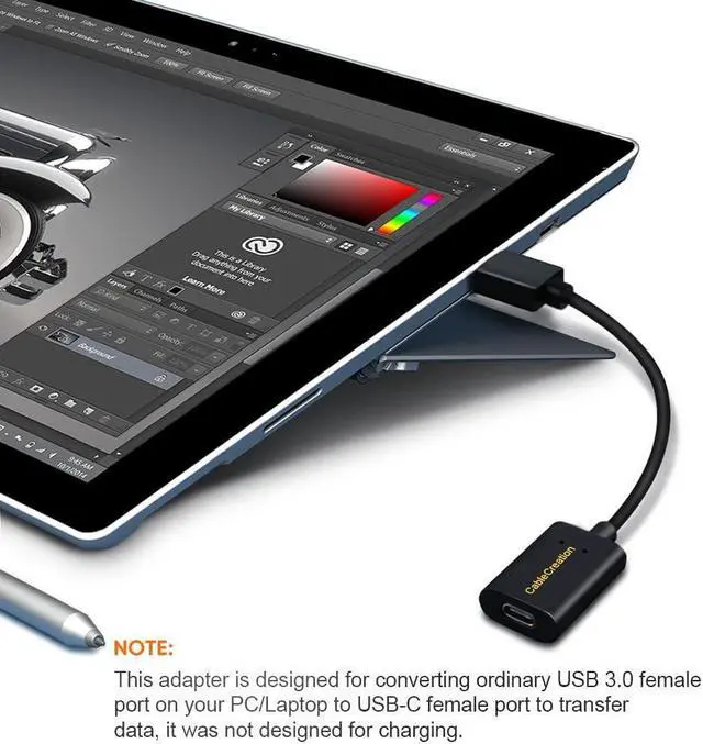 Alt view image 5 of 7 - USB 3.1 USB C Female to USB Male Adapter 5Gbps USB to USB C Adapter USB A to USB C Adapter Female USB C Adapter for Laptops  StreamCam etc