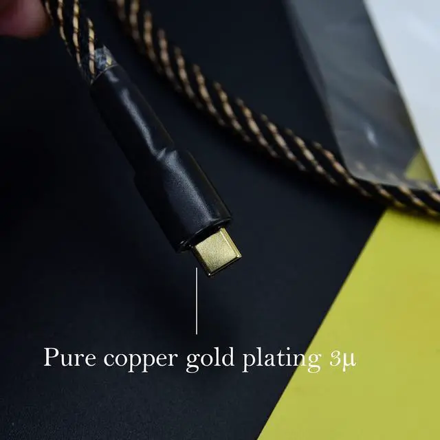 Alt view image 3 of 5 - Arklove 6ft Gold USB Type-C to Type-B Audio Cable for Android Phone, mac, iPad Pro, Xiaomi, Samsung, Air4