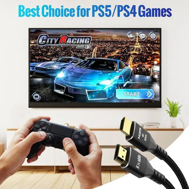 Alt view image 6 of 7 - 4K HDMI Cable 6 Feet (3 Pack) Ultra HD HDMI 2.0 Cable Nylon Braided & Gold-Plated Connectors 4K @ 60Hz 2K 1080P HDCP 2.2 ARC Bulk HDMI Cables for Laptop Monitors HDTV PS5 Xbox One & More