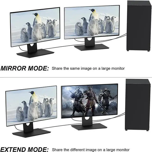 Alt view image 6 of 7 - Thin DisplayPort to HDMI Cable 3ft 2-Pack 4K Display Port DP to HDMI Cable Adapter Male Cord Gold-Plated Braided UHD(4K 2K 1080P) Supports Video and Audio Converts Signal for DP to HDMI Monitor