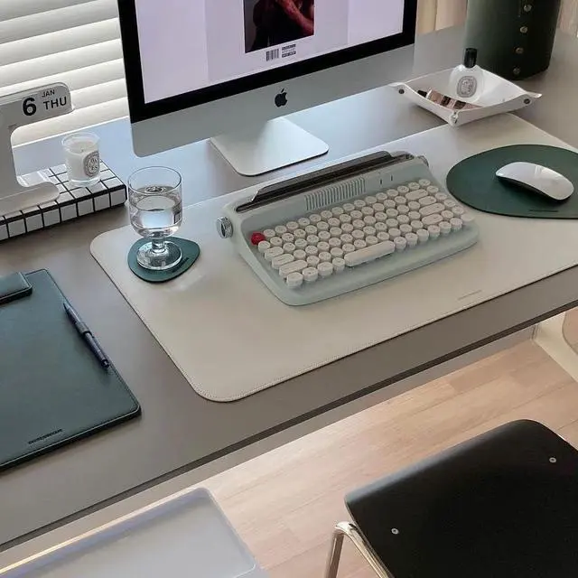 Alt view image 7 of 7 - YUNZII ACTTO B303 Wireless Keyboard, Retro Bluetooth Typewriter Keyboard with Integrated Stand for Multi-Device (English, Sweet Mint)