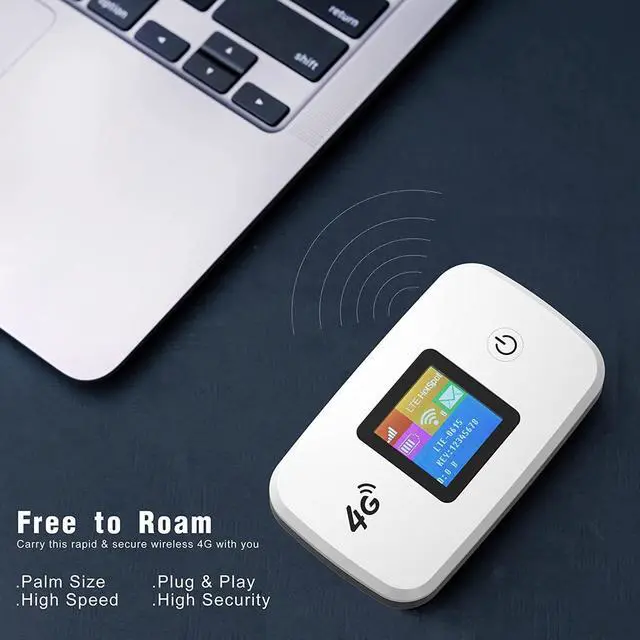 Alt view image 2 of 6 - 4G Mobile WiFi Router, WiFi Mobile Hotspot Unlocked Wireless Internet Router with SIM Card Slot for Outdoor Travel Support B2/B4/B5/B12/B17 Network Band