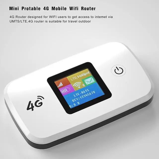 Alt view image 3 of 6 - 4G Mobile WiFi Router, WiFi Mobile Hotspot Unlocked Wireless Internet Router with SIM Card Slot for Outdoor Travel Support B2/B4/B5/B12/B17 Network Band
