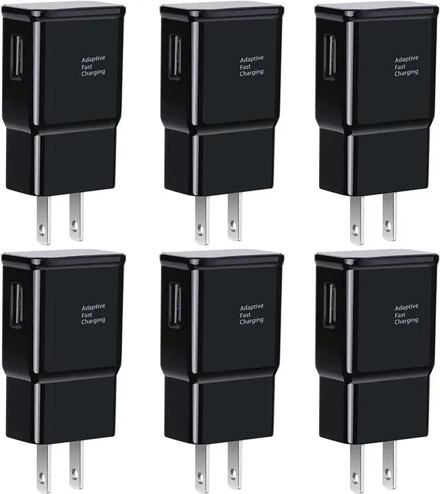 Main image of 6-Pack Type C Charger Fast Charging Block, Android Phone Rapid USB Wall Charger Compatible with Samsung Galaxy S21/S20/S10/S10e/S10 Plus/S9/S9 Plus/S8/S8 Plus/S7/S6/Note 10/Note 9/Note 8,LG,HTC(Black)
