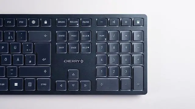 Alt view image 2 of 6 - Cherry KW 9100 Slim Wireless Keyboard Rechargeable with SX Scissor Mechanism, Silent Keystroke Silent Typing with Thin Design for Work or Home Office.