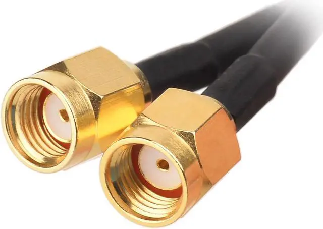 Alt view image 6 of 7 - Dual WiFi Antenna with RP-SMA Male Connector 2.4GHz 5GHz Dual Band Antenna Magnetic Base for PCI-E WiFi Network Card USB WiFi Adapter Wireless Router