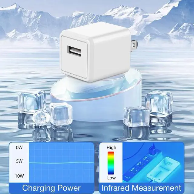 Alt view image 3 of 7 - iPhone Charger Cube iPhone Charger Travel 2Pack 6FT Lightning Cable Cord Quick Fast Charging Cord USB Wall Chargers Travel Plug Adapter for iPhone14/13/12/11/10/X/8 Plus/XR/XS Max/7/SE/iPad Airpods