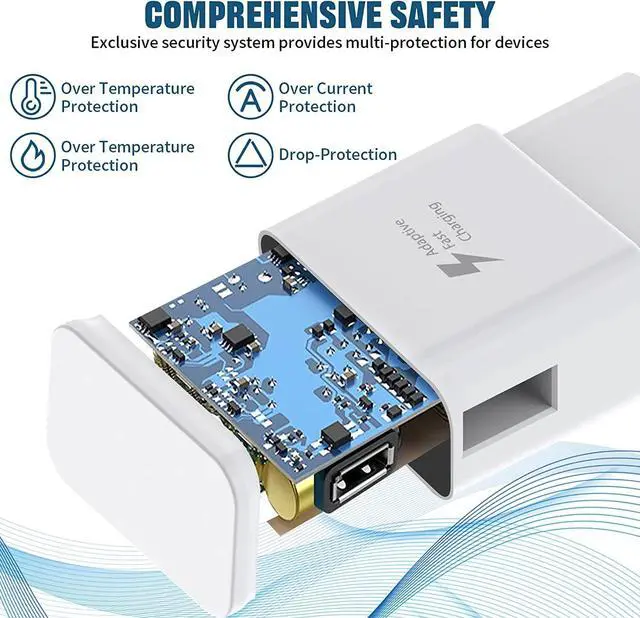 Alt view image 3 of 7 - Samsung Charger Fast Charging Type C Cable 6ft with Android Charger for Samsung Galaxy S10/S10e/S10 Plus/S9/S9 Plus/S8/S8 Plus/Note 20/Note 10/Note 9/Note 8/S20 S21 S22 S23 Ultra/A32/A50/A51/A52/A53