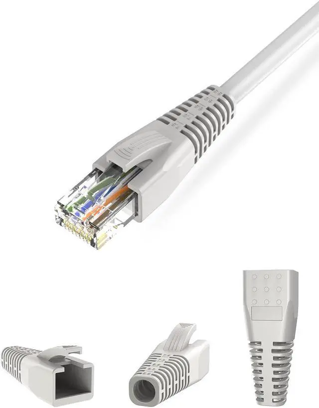 Alt view image 6 of 7 - CableCreation RJ45 Ethernet Network Cable Strain Relief Boot 50-Pack Fits Cat5 Cat5e Cat6 Cat6a, RJ45 Color Coded LAN Cable Connector Boot Cover for Various Diameter LAN Cable, Grey