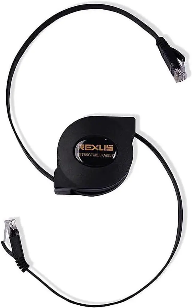 Alt view image 3 of 7 - REXUS 2-Pack Retractable Cat 6 Flat Ethernet Network Cable 6.6 FT, 10 Gigabit High Speed LAN Wires Internet Patch Cable with RJ45 Connector for Xbox,PS4,Router, Modem,Switch(C6R20x2)