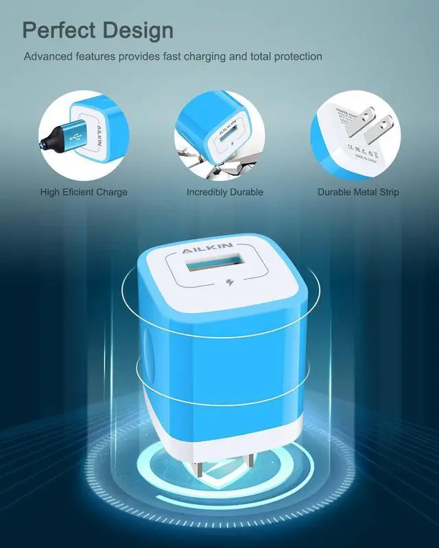 Alt view image 2 of 7 - Android Charger, USB C Fast Charging for Google Pixel 9 8 7 Pro 7 6 6a 6Pro 5 5a 4 XL, Samsung Galaxy s24 S23 S22 Ultra S21+ iPhone 16 15 Pro Max, Kindle USBC Power Adapter Block +USBC Cable 3 Ft