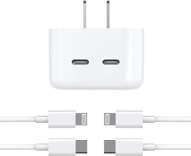 iPad Charger, iPhone Charger [MFi Certified] 12W USB Wall Charger Foldable  Portable Travel Plug with 6.6FT Lightning iPad Cable Compatible with