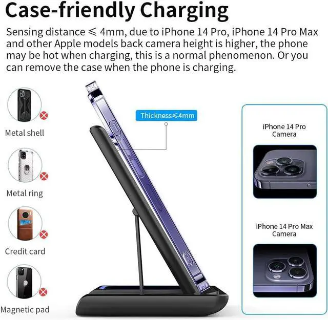 Alt view image 6 of 6 - 3 in 1 Wireless Charger Station for iPhone, iWatch, AirPods - Charges iPhone 13/12/11 Pro/Pro Max, iWatch 7/6/SE/5/4/3/2, AirPods 3/2/Pro