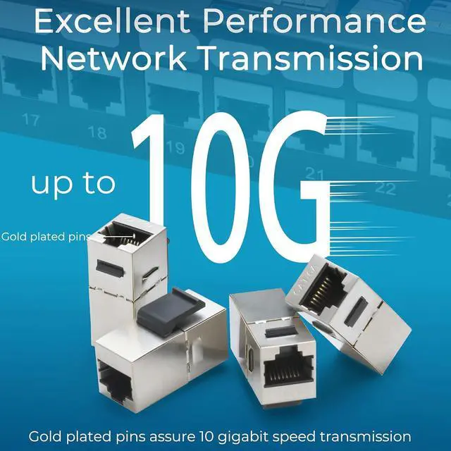Alt view image 4 of 7 - Patch Panel 24 Port Cat6A with Inline Keystone 10G Support, Coupler Patch Panel STP Shielded 19-Inch with Removable Back Bar, 1U Network Patch Panel for Cat7, Cat6, Cat6A, Cat5e