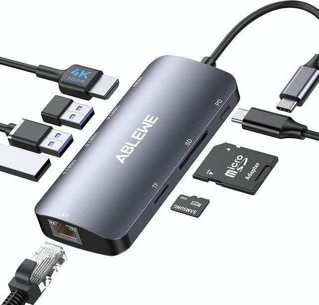 USB-C Multiport Adapter, 4K/60 Hz HDMI, USB-A, Ethernet, 100W