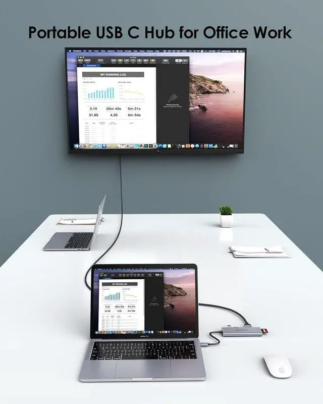 Alt view image 7 of 7 - LENTION USB C Hub with 4K HDMI, 3 USB 3.0, SD 3.0 Card Reader Compatible 2023-2016 MacBook Pro 13/15/16, New Mac Air/iPad Pro/Surface, More, Multiport Stable Driver Dongle Adapter (CB-C34, Space Gray)