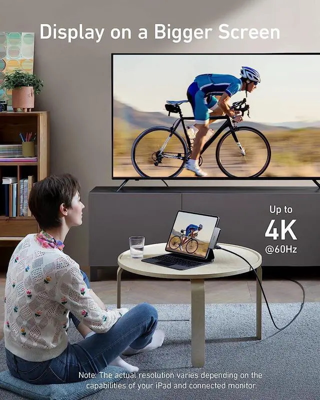 Alt view image 5 of 7 - Anker USB C Hub for iPad, 541 USB-C Hub (6-in-1), with 4K HDMI Port, Multi-Function USB-C Port, USB-A Data Port, SD and microSD Card Slots, and 3.5 mm Audio Jack (Gray)