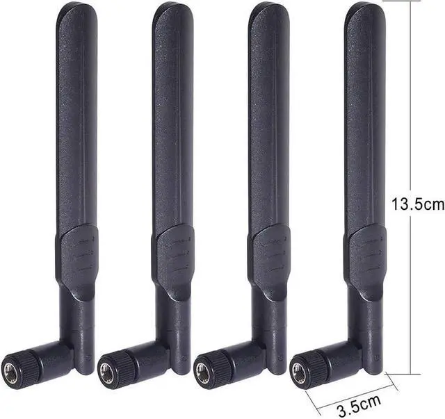 Alt view image 3 of 7 - Bingfu Dual Band WiFi 2.4GHz 5GHz 5.8GHz 8dBi RP-SMA Male Antenna 20cm 8 inch RG178 U.FL IPX IPEX to RP-SMA Female Cable 4-Pack for WiFi Router Wireless Mini PCI Express PCIE Network Card Adapter