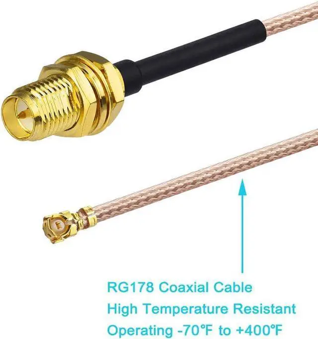 Alt view image 5 of 7 - Bingfu Dual Band WiFi 2.4GHz 5GHz 5.8GHz 8dBi RP-SMA Male Antenna 20cm 8 inch RG178 U.FL IPX IPEX to RP-SMA Female Cable 4-Pack for WiFi Router Wireless Mini PCI Express PCIE Network Card Adapter