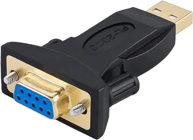 Main image of CableCreation USB to RS232 Adapter with PL2303 Chip, USB to DB9 Serial Female Converter Compatible with Windows 10, 8.1, 8, 7, Vista, XP, Linux and Mac OS X 10.6 and Above,Black