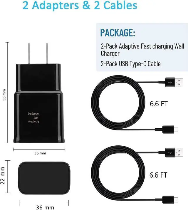 Alt view image 7 of 7 - Android Phone Charger, Samsung Charger Fast Charging Cord with 6.6ft Type C Cable for Samsung Galaxy S24/S24Ultra/S23/S23 Ultra/S22/S21/S20/S20+/S10/S10+/S10e/S9/S9+/S8/S8Plus/Note 8/9/10/20