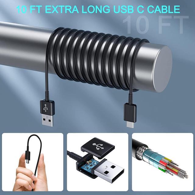 Alt view image 3 of 7 - Android Phone Charger Type C with 10 FT C Cable Fast Charging for Samsung Galaxy S10/S10e/S10+/S9+/S8+/S23/S22/S21 Ultra/S20/Note 20/Note 10/Note 9/Z Flip 3/A03s/A02s, 2Pack