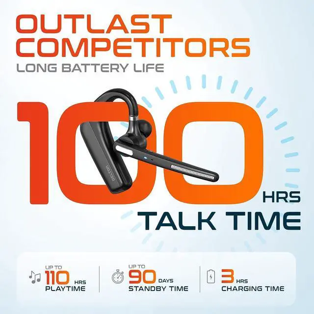 Alt view image 4 of 7 - Ultralight Bluetooth Headset with Noise Cancelling Microphone Business Wireless Headphones with Mic Auto-Pair USB Dongle for PC/Laptop Handsfree Mute & Volume Buttons for Meet|Skype|Zoom|Teams