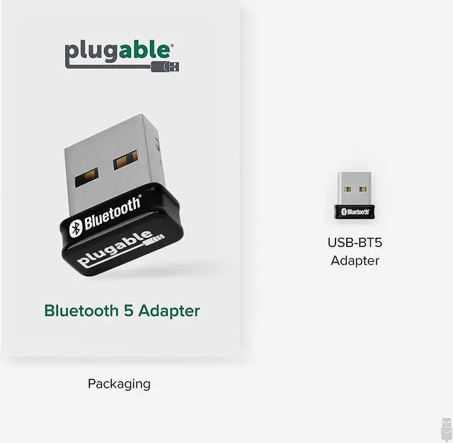 Alt view image 6 of 6 - Plugable USB Bluetooth Adapter for PC, Bluetooth 5.0 Dongle Compatible with Windows, Add 7 Devices: Headphones, Speakers, Keyboard, Mouse, Printer and More
